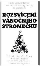 Vánoční strom Velký Chlumec 2015